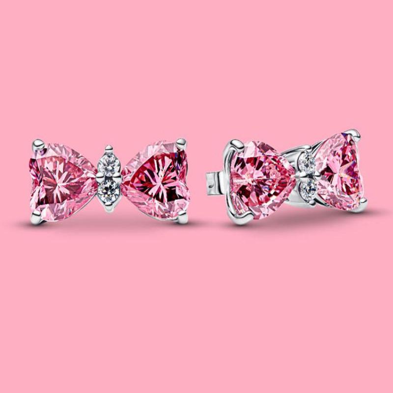 Искрящиеся серьги-гвоздики 'Лунная бабочка' из серебра 925 пробы для женщин, модные изящные украшения