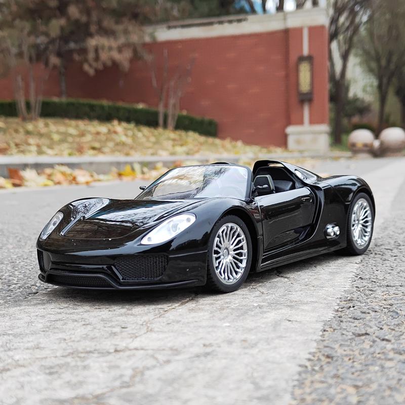 1:18 Porsches 918 Spyder, модель спортивного автомобиля из сплава, литая под давлением гоночная машина, имитационная модель автомобиля, коллекционные предметы, детские игрушки, подарки