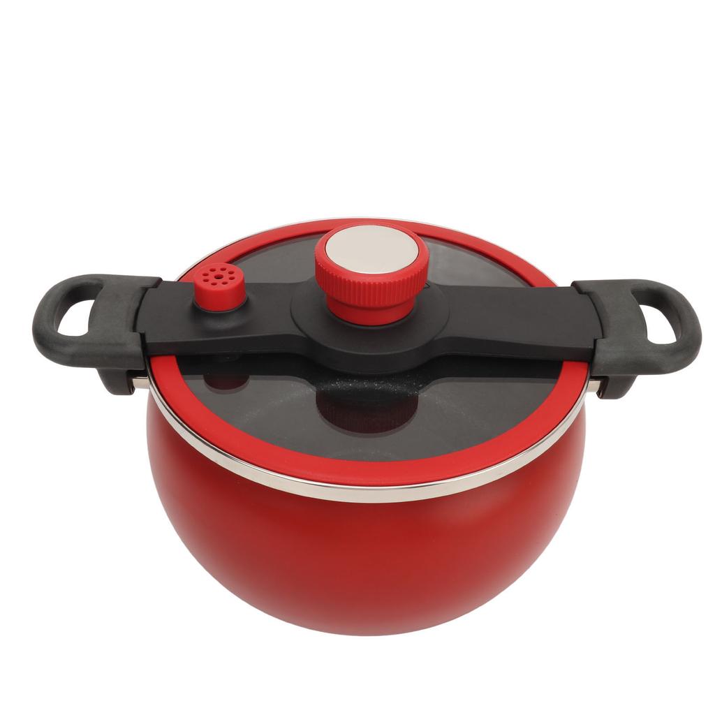 7L Pressure Soup Pot Multifunctional Micro Pressure Cooking Pot Flameproof Anti Stick Binaural Clip Visual Pot Lid for Kitchen