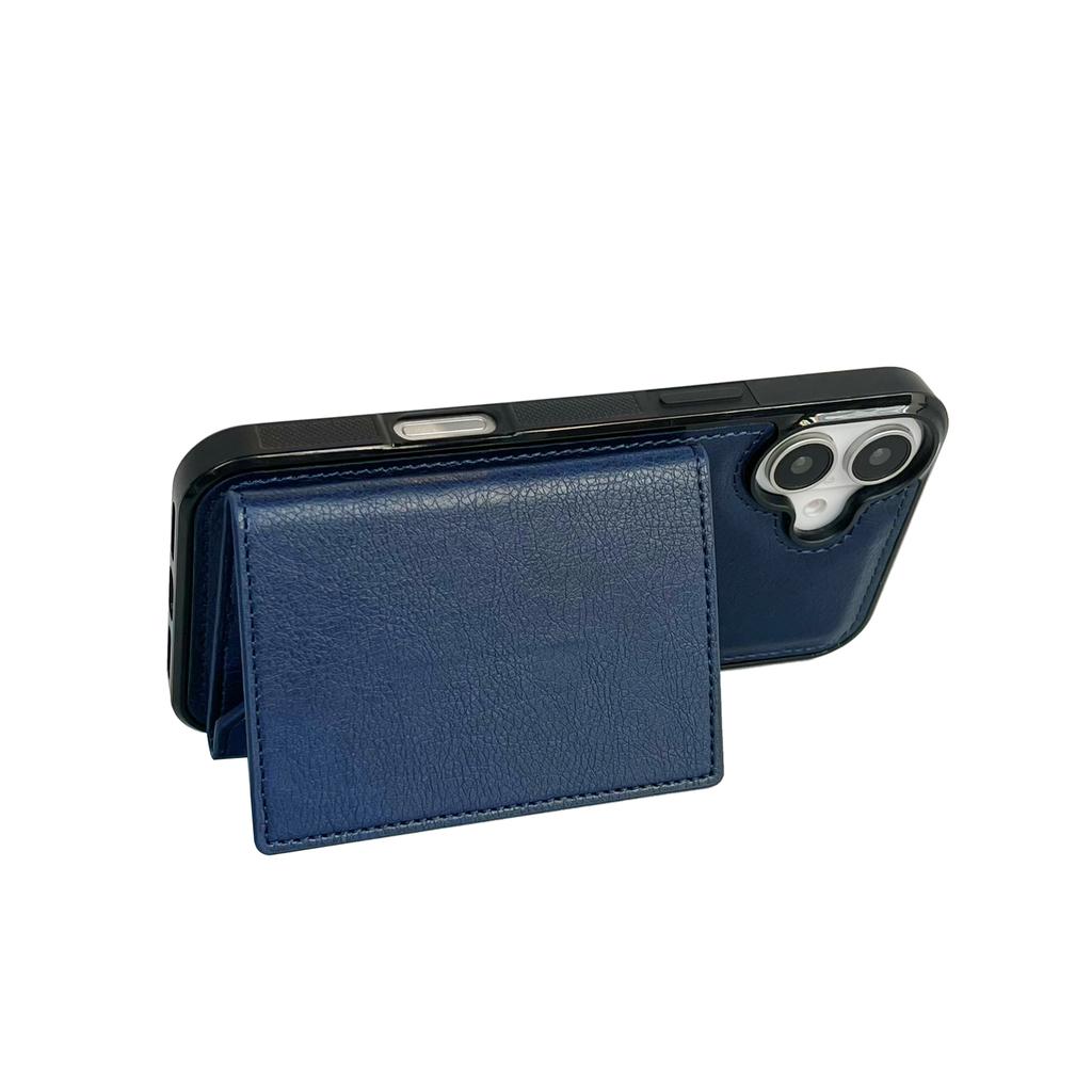 Чехол для iPhone 17 с карманом для карт и подставкой, ТПУ+ПУ чехол для телефона