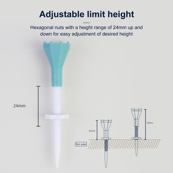 5Pcs Golf Tees Compact Size Height Adjustable Lightweight Unbreakable Low Friction Golf Tees