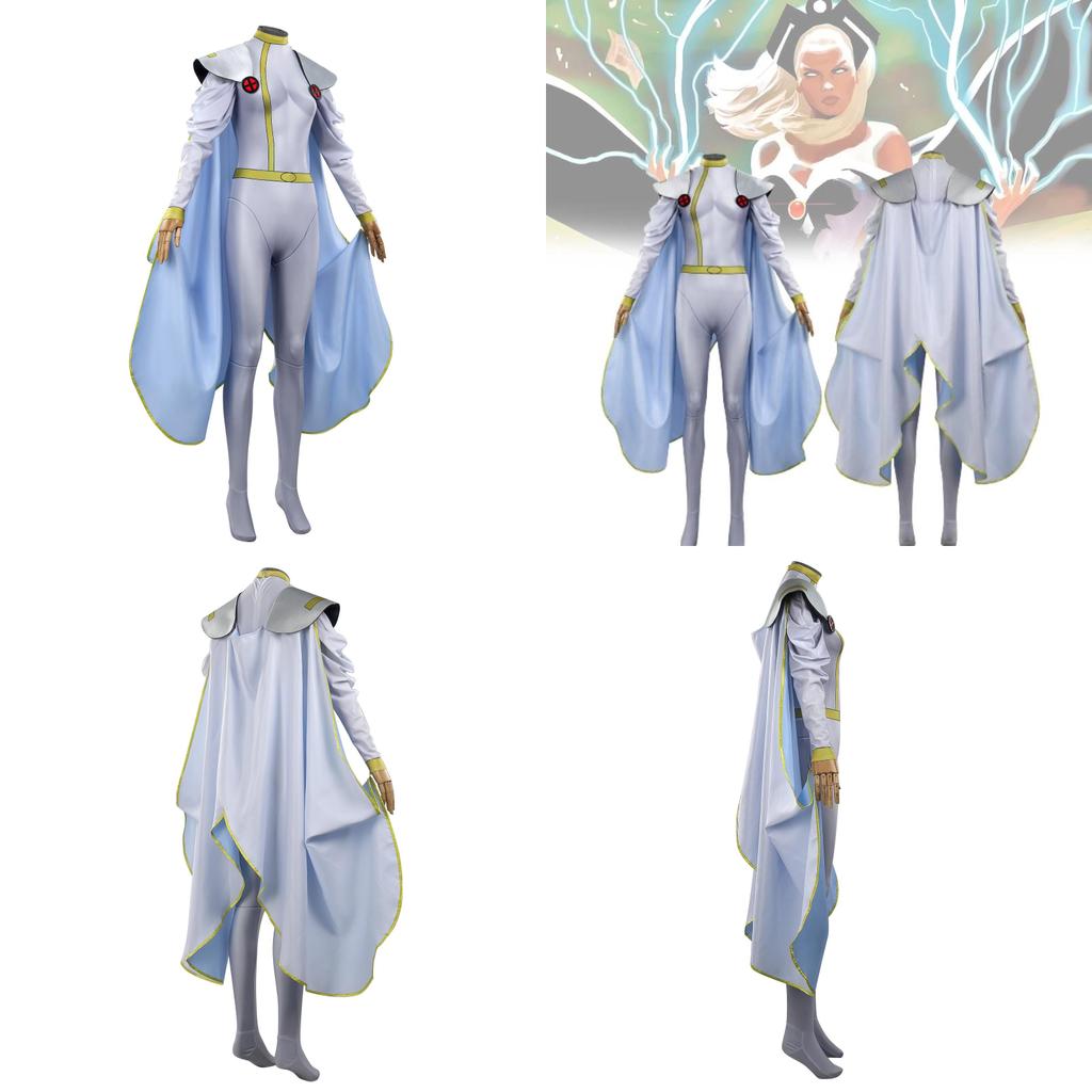 Костюм для косплея Шторм из Людей Икс 97, полный комплект, унисекс, фэнтези, уличная одежда, смесь полиэстера