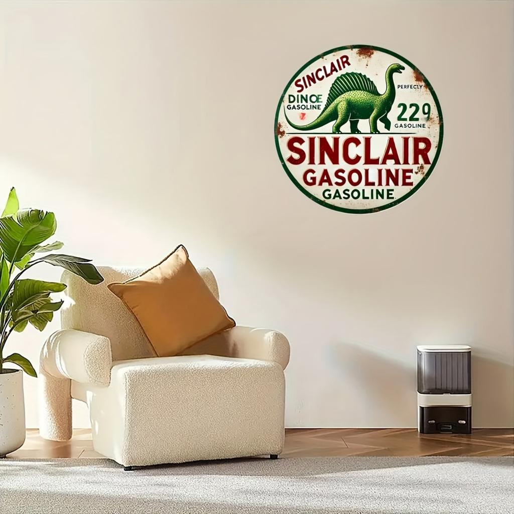 Металлический знак Sinclair Dino Gasoline, классический настенный декор в деревенском стиле на нефтяную и автомобильную тематику, коллекционный антикварный винтажный алюминий