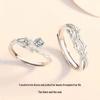 Регулируемые парные кольца из серебра 925 пробы с шипами и розой - подарок на День святого Валентина от Niche Design