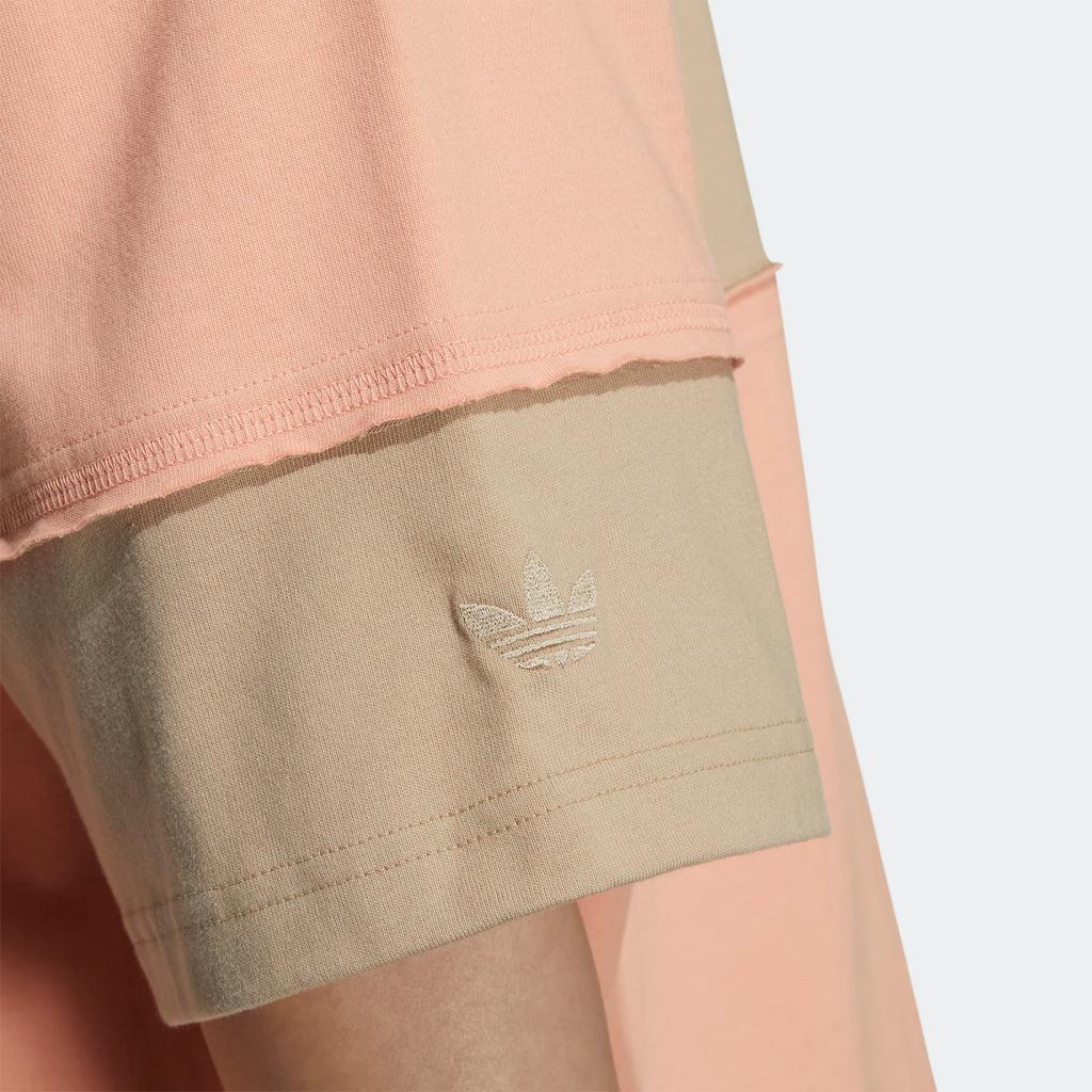 Adidas Рубашка-поло с нашивкой в ​​виде трилистника Originals, топы унисекс, розовые HR3468