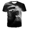 Funny Gorilla Monkey Animal Graphic T Shirts Men Fashion Street Hip Hop Printed Tees Oversized O-neck Short Sleeve Tops