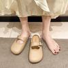 Baotou Half Slippers Women's Summer Wear 2025 New Korean Version Soft Leather Comfortable Muller Shoes Women's Flat Lazy Casual Shoes
