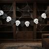 Stair Railing Banner 10FT Halloween Paper Chain Garland Decoration, Spooky Skull Spider Pumpkin Indoor Outdoor Hanging Bunting for Party Door
