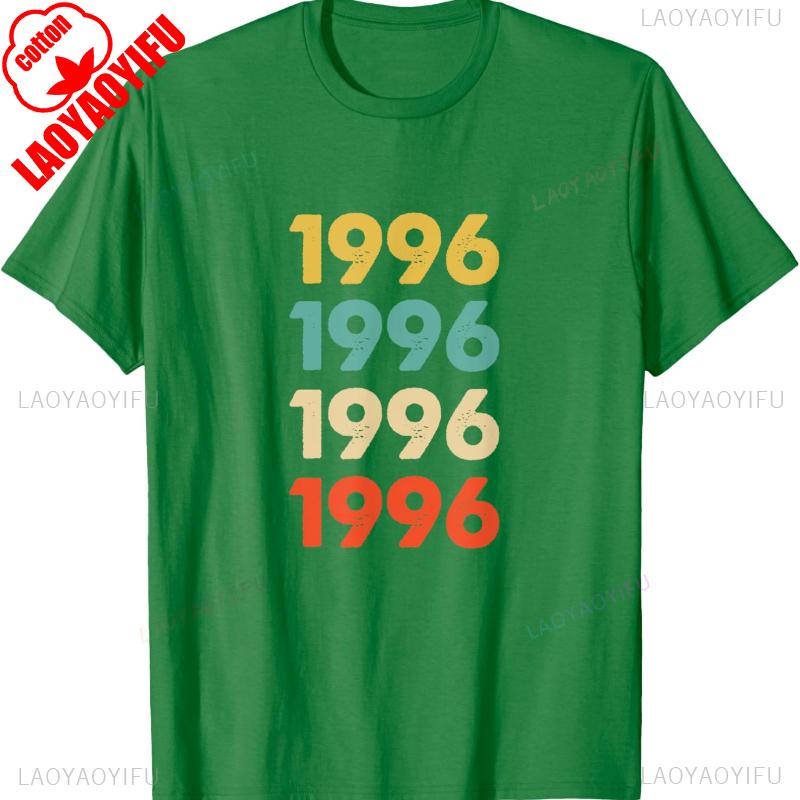 Nostalgia 1996 Birthday Unisex TShirt High quality Crewneck cotto casual style Allmatch Regular short sleeve graphic tshirts