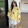 Loose Strawberry Knit Plus Size Women's Sweater for Autumn/Winter