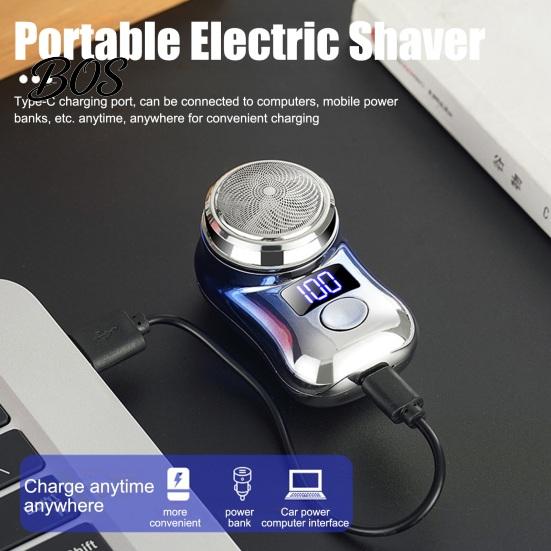Digital Display Shaver Mini Men Electric Shaver, LED Waterproof Wet And Dry Cordless Beard Pocket Size Razor, USB Rechargeable Trimmer Razor