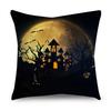 Halloween Horror Pumpkin Bat Print Pattern Cushion Cover Home Living Room Sofa Decoration Polyester Zipper Pillow