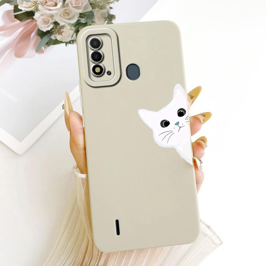 For Itel P37 Pro Vision 2Plus Phone Case Cute Rabbit Liquid Soft Silicone Bumber Shell For Itelp37 Capa Vision2s Back Cover