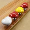 3PCS Heart Shape Toilet Presser Button Bathroom Water Tank Push Switch Toilet Bathing Room Decor Nail Protector