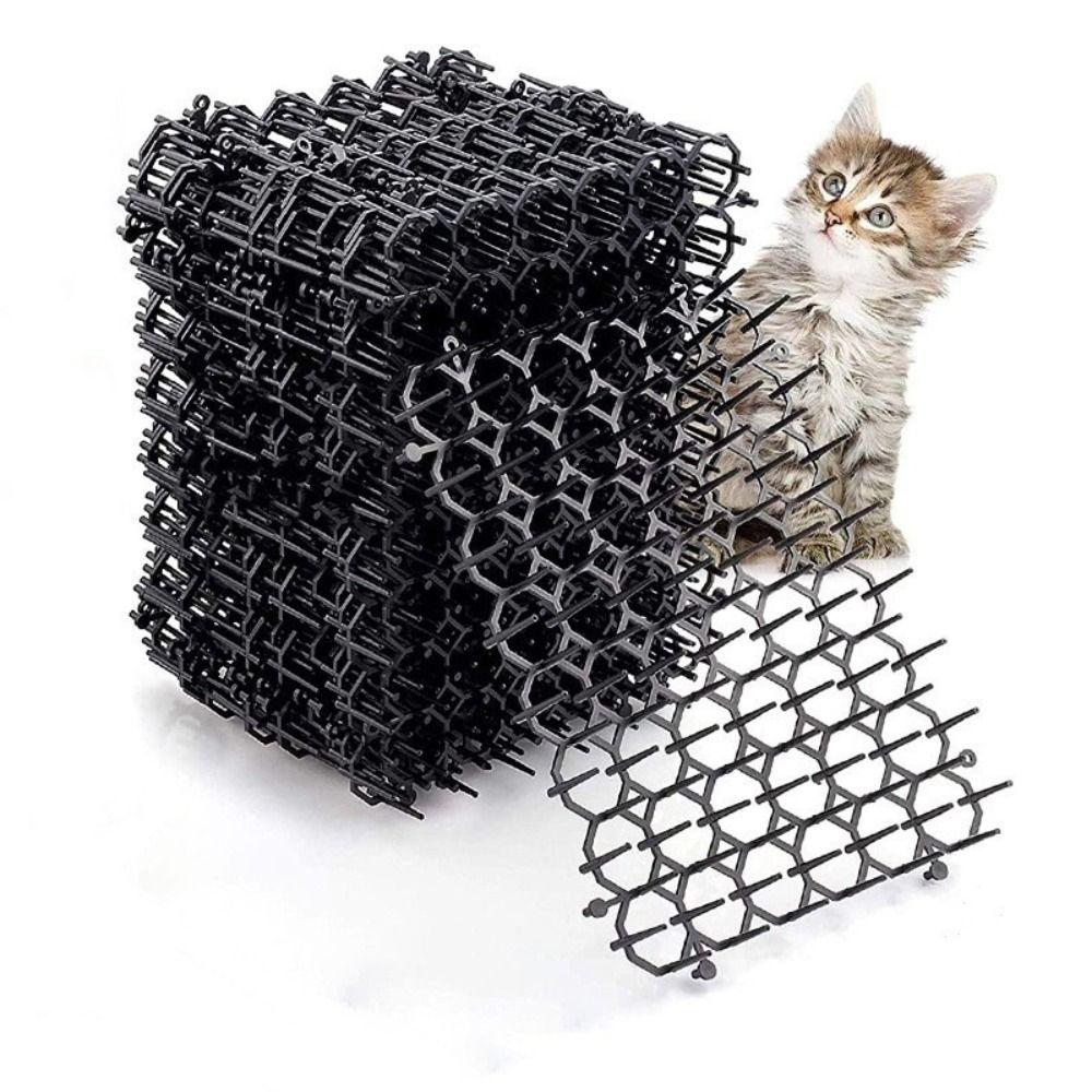 6PCS Indoor Outdoor Use Cat Deterrent Mat Spikes Fence Repellent Mat Furniture Protection