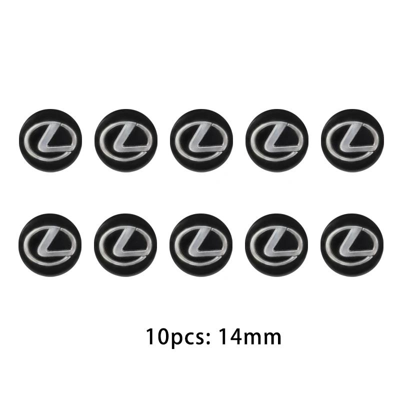 Emblems For Lexus Fsport GX470 RX330 IS250 LX570 LX600 Ct200h RX350 IS300h 5/10PCS/lot 14mm Car Key Shell Square Emblem Symbol S