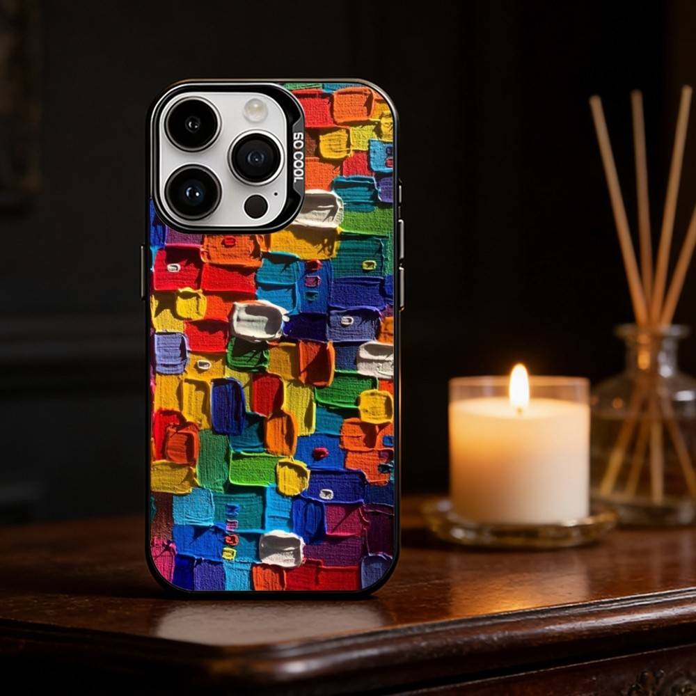 Watercolors Set Paint Palette Phone Case For iPhone 17 16 15 14 13 12 11 Pro Max Plus Silver Matte Black Cover