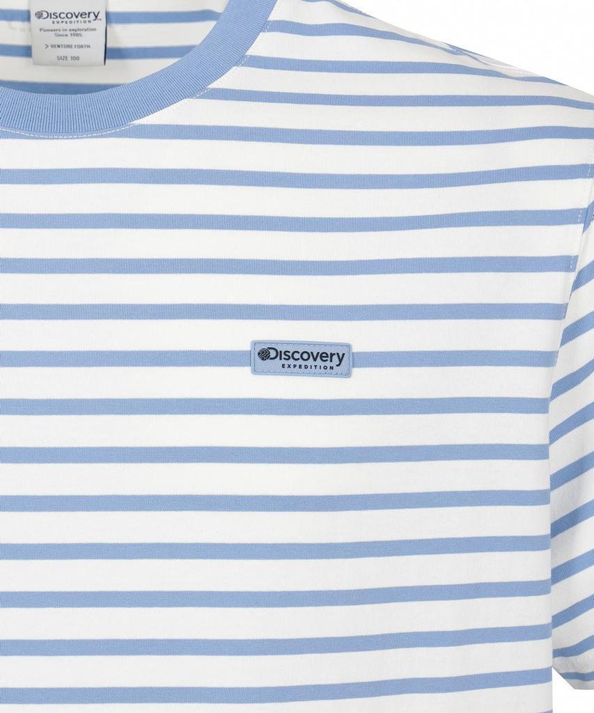 DISCOVERY EXPEDITION Men'S Striped Short Sleeve T-Shirt (Blue)
