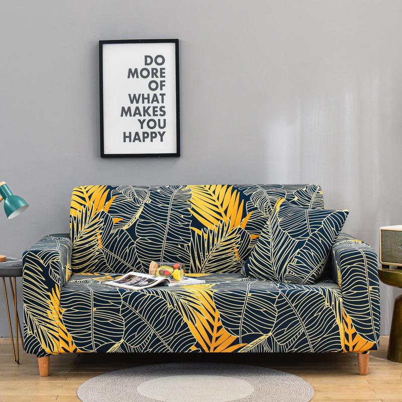 Printed Stretch Sofa Couch Cover For Living Room L Shaped Combination Chaise Sofa Slipcover Home Decor 1/2/3/4 Seats Removable