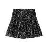 Black Floral Skirt Women's Summer Thin High Waist A Word Thin Design Cake Skirt