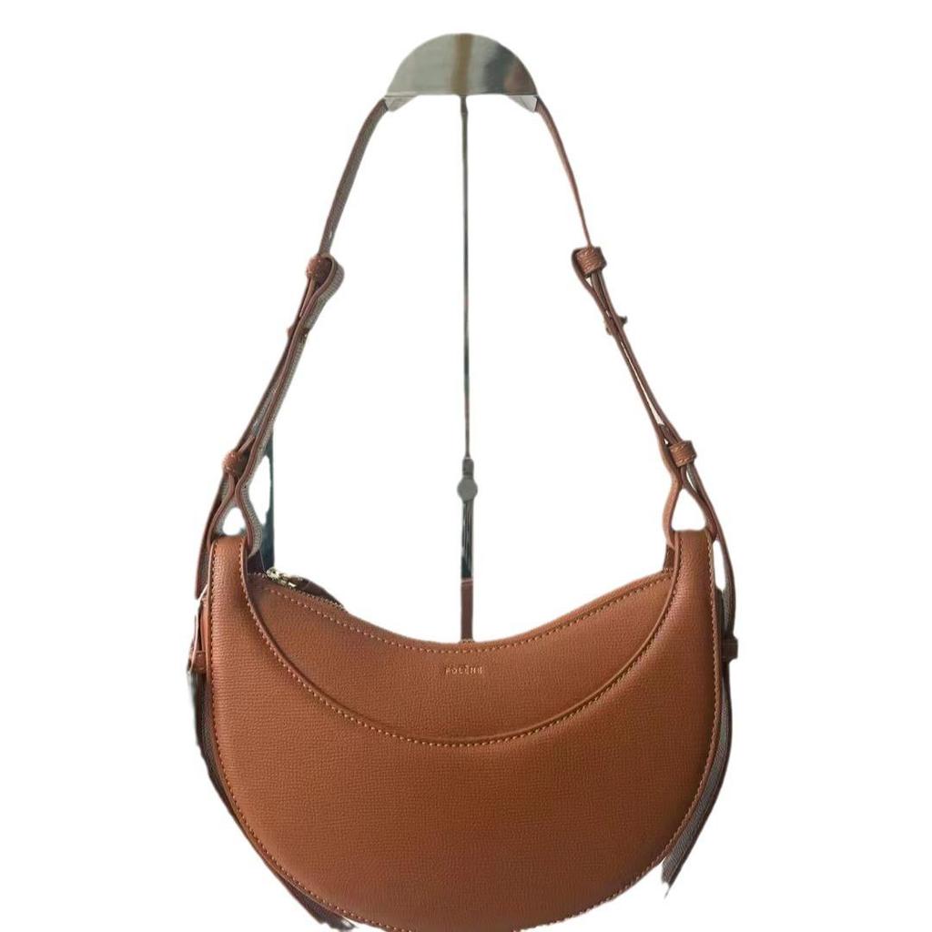 «POLENE Paris Женская сумка-седло из натуральной кожи в форме полумесяца»
