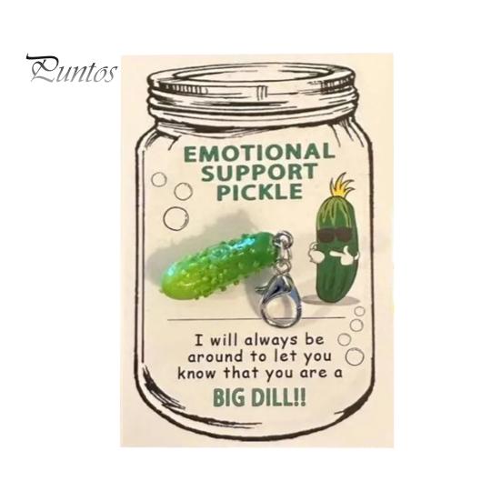 1/2/3 комплекта эмоциональная поддержка брелок для ключей Pickle Design подвеска с карманом объятия открытка тонкая работа металлический смоляной брелок позитивный подарок