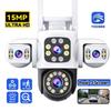 6K WiFi камера видеонаблюдения Защита безопасности Тройной экран CCTV Автоматическое отслеживание Водонепроницаемая Yoosee PTZ IP камера наружная 12MP HD