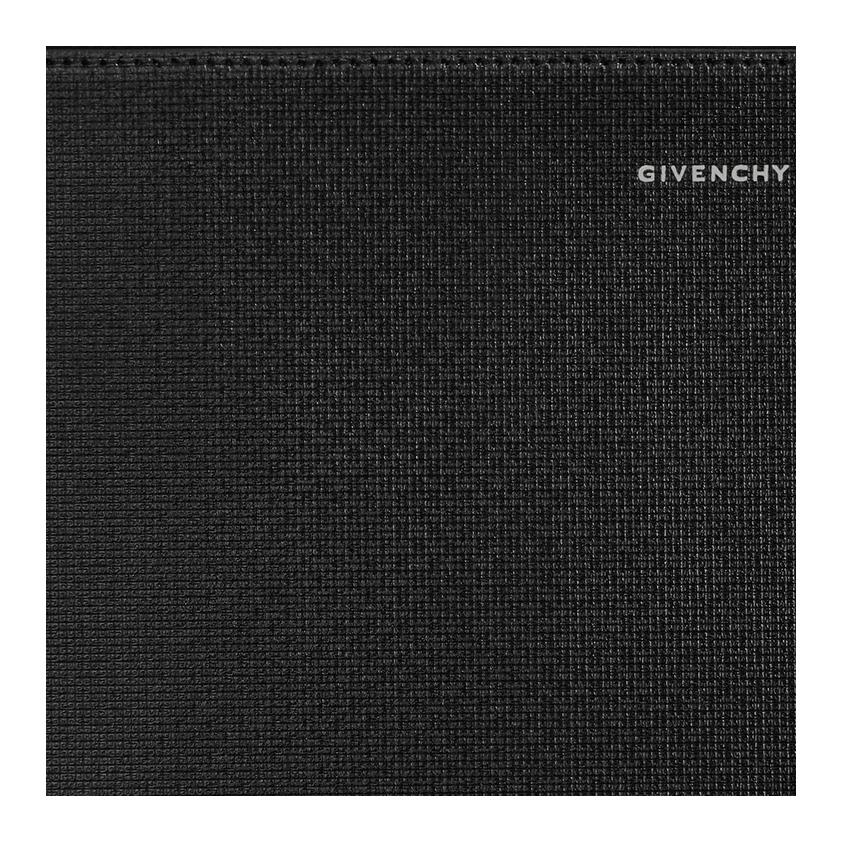 Givenchy 4G Classic Allover Embossed 4G Pattern Zipper Closure Leather Clutch Large Men Clutch Black BK6093K1T4-001