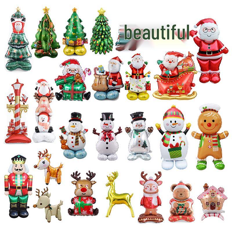 3D Santa and Sleigh with Reindeer Balloon Decor Set