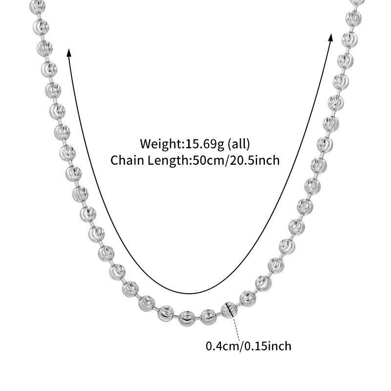 XP Jewelry -- 50 см x 4 мм Позолоченные 18 карат / Белые бусины Ожерелья для женщин Мужчин Модные украшения