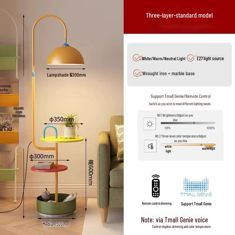 Мемфис Торшер: Стильная гостиная, диван и лампа для детской комнаты со встроенным хранилищем и функцией журнального столика