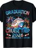 Class of 2026 Graduation Cruise Trip Senior Vacation Family T-Shirt Retro Casual Short-Sleeved T-Shirt with Round Neck A