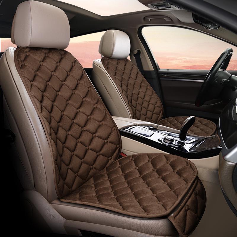 New Diamond Plush Winter Car Seat Cushion - Down Cotton Driver Seat & Back Cover