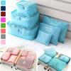 6 PCS Travel Storage Bag Set for Clothes Tidy Organizer Wardrobe Suitcase Pouch Travel Organizer Bag Case Shoes Packing Cube Bag