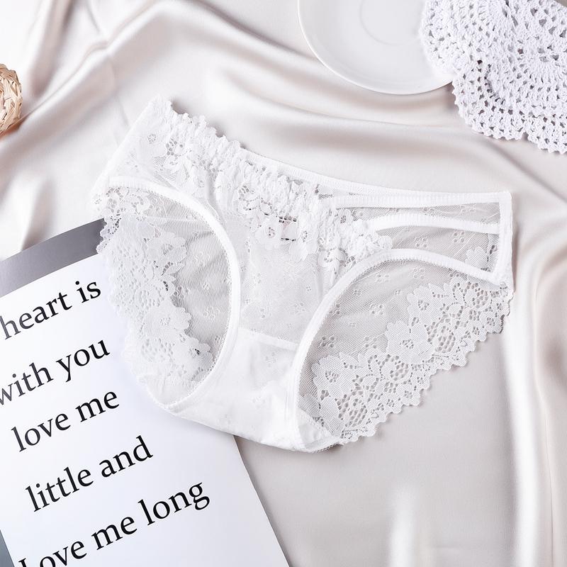 Sexy Lace Women's Panties Transparent Seamless Female Underwear Low-Waist Elasticity Briefs for Ladies Ice Silk Soft Lingerie