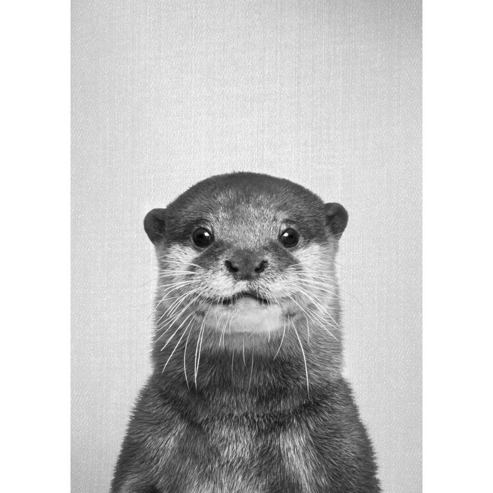 Black and White Animal Canvas Poster Panda Rabbit Fox Bear Otter Wall Art Picture for Living Room Bedroom Modern Home  Gift