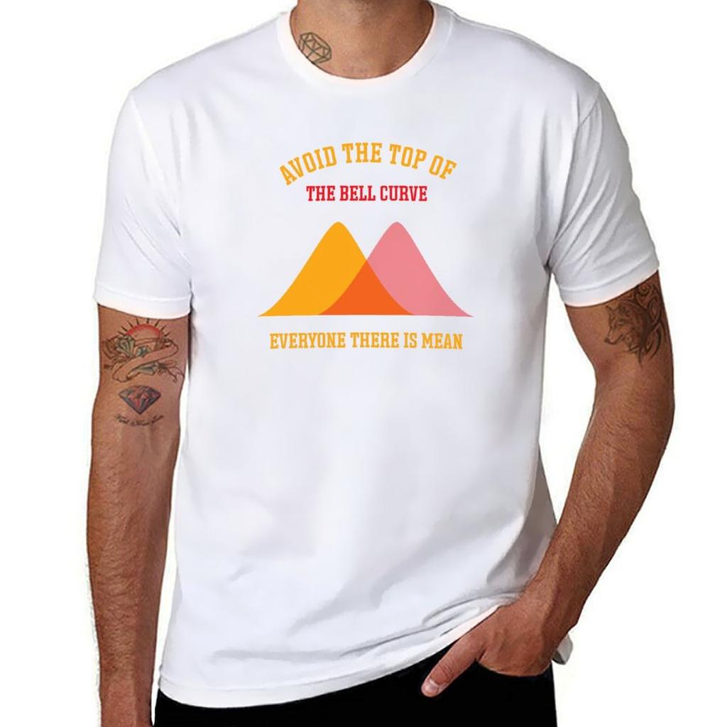 Avoid the top of the bell curve everyone there is mean TShirt Water Resistant Casual TShirt