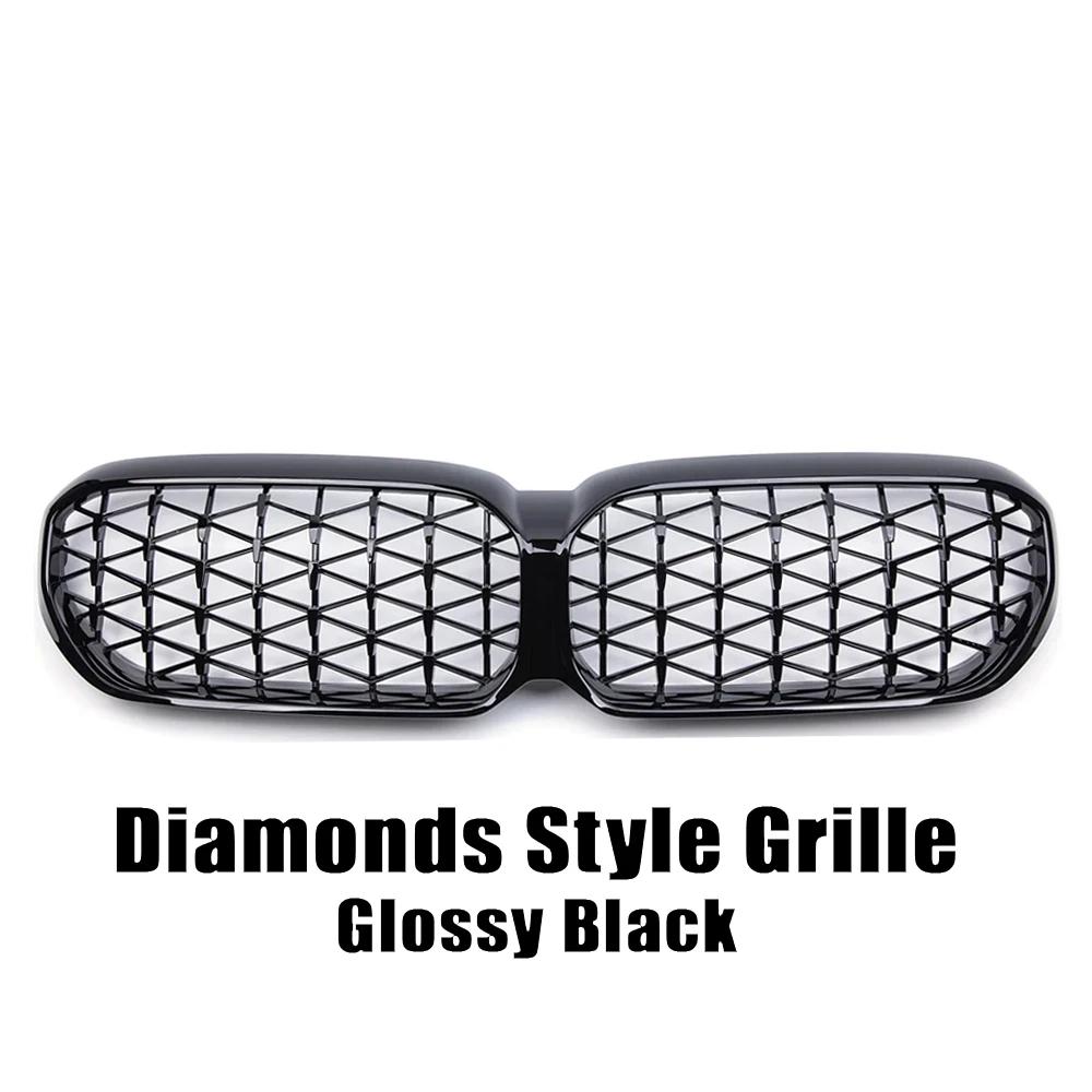XVIP Двухсекционные глянцевые черные решетки переднего бампера для BMW 5-й серии G30/G31 2021-2025 530i 540i Верхние решетки в однорядном стиле