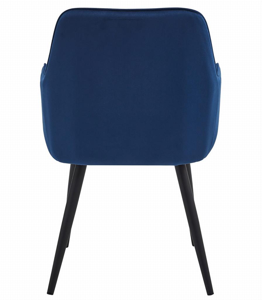 NANA chair - navy blue velvet / black legs x 2