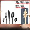1010 Stainless Steel Tableware Set Hotel Steak Knife, Fork and Spoon 30-piece Gift Box
