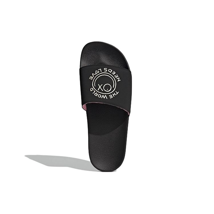 Andre Saraiva x adidas Adilette Slide The World Needs Love Унисекс Кроссовки Черный Основной черный Меловой белый GZ2201