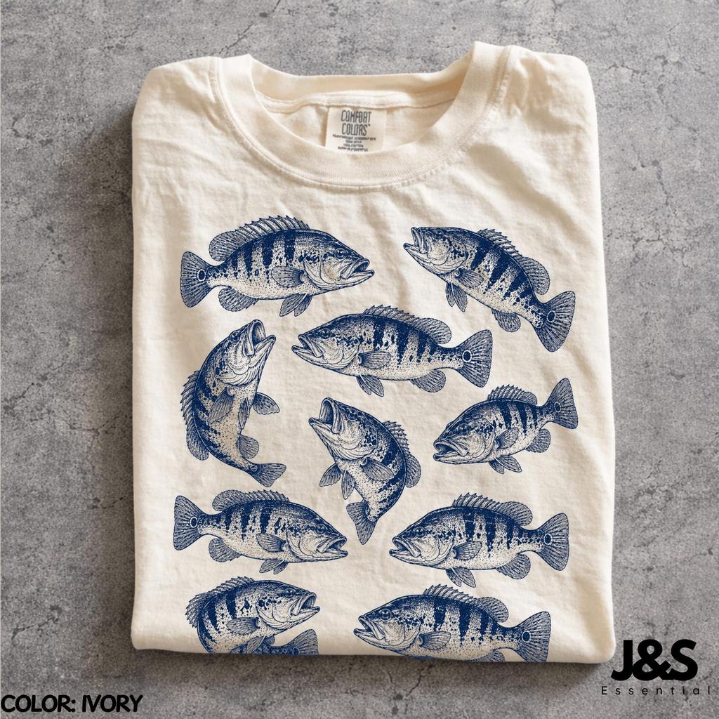 Peacock Bass Tattoo Style Vintage 90s Shirt, Retro Comfort Colors® Y2K Fisher Tee, Tucunaré Fish Shirt for Men, Fisher Gifts, Ocean Apparel