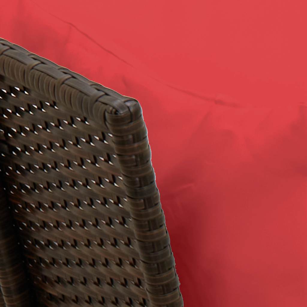 Garden Sofa with Cushions Brown Poly Rattan