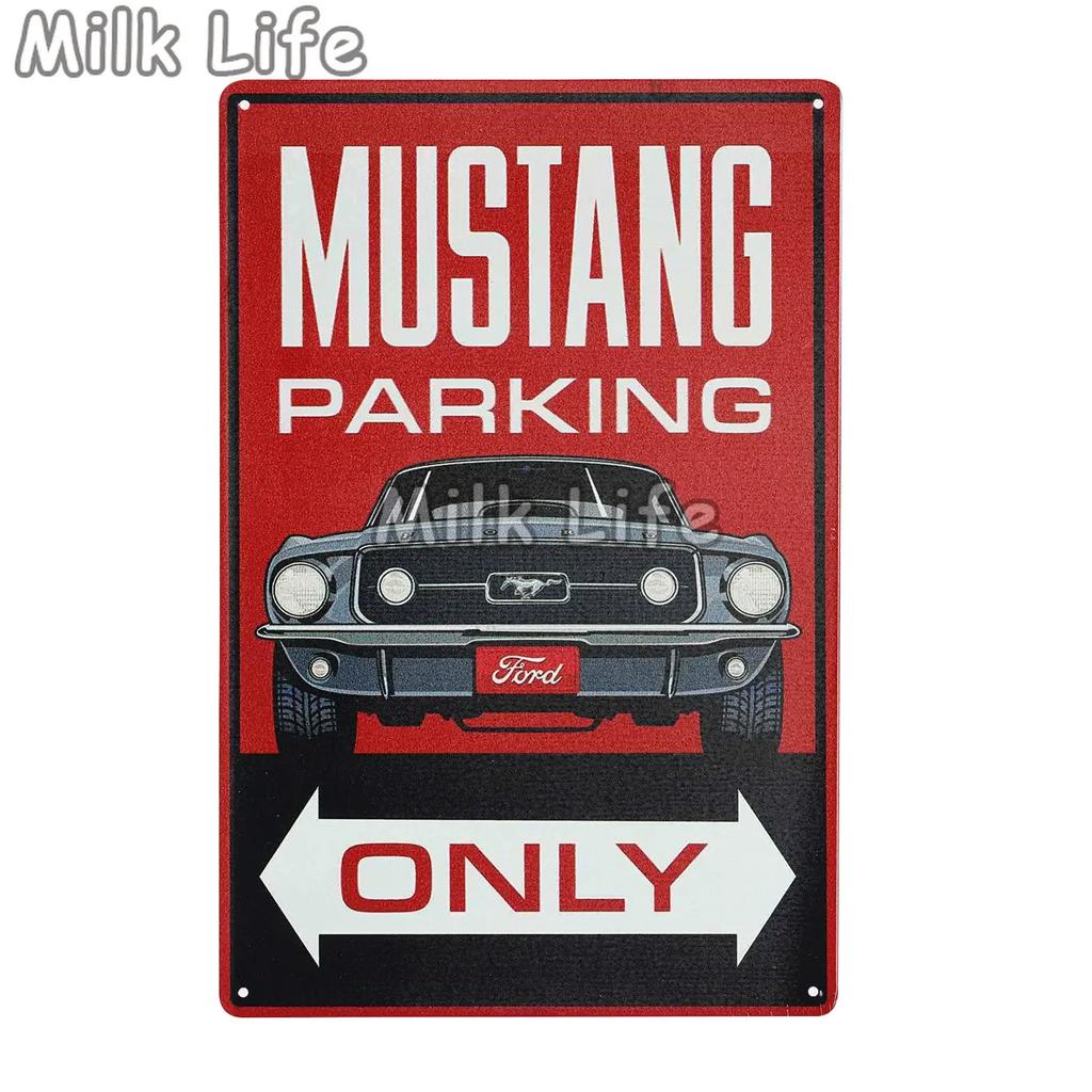 Mustang GT 500 Parking Only Blechschild für Zuhause, Zimmer, Schlafzimmer, Restaurant, Garage, Kneipe, Club, Bar, Wandkunst
