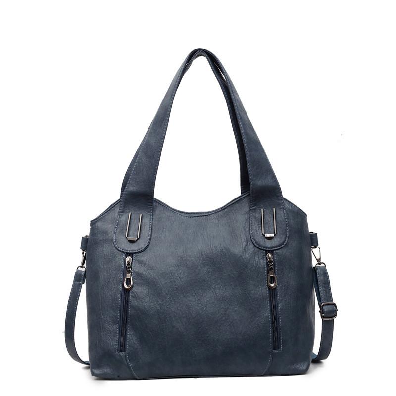 Solid Color Pu Tote Bag For Women With Large Capacity And Crossbody Style For Daily Use