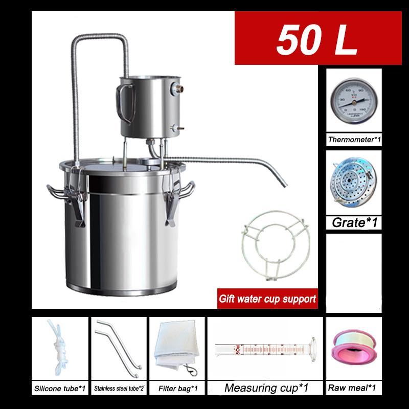 12/20/33/50L Home DIY Distiller Moonshine Alcohol Stainless Copper Boiler Alcohol Whisky Water Wine Essential Oil Brewing Kit