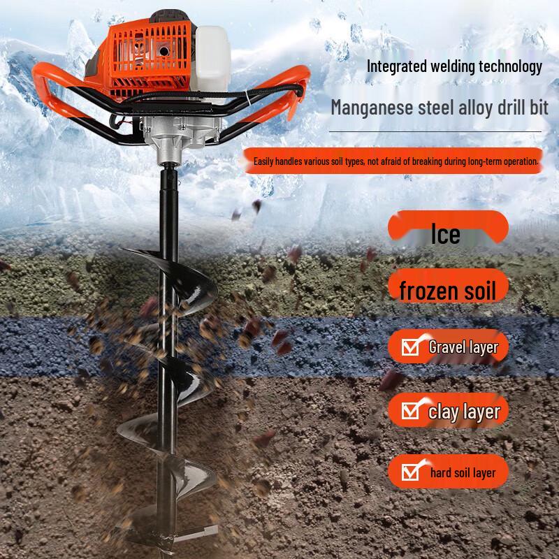 Lichen 52CC Gasoline Earth Auger & Post Hole Digger CN plug (adapter included)