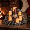 Decorative LED Ornaments Christmas Lighted Centerpiece, Atmospheric Ornament with Warm Glow, USB Holiday Home Decor Powered Plastic Crafts for