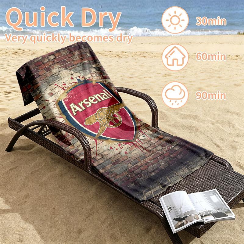 Arsenal F.C. Beach towels also serve as bath towels summer essential a musthave for the outdoors the beach and the pool