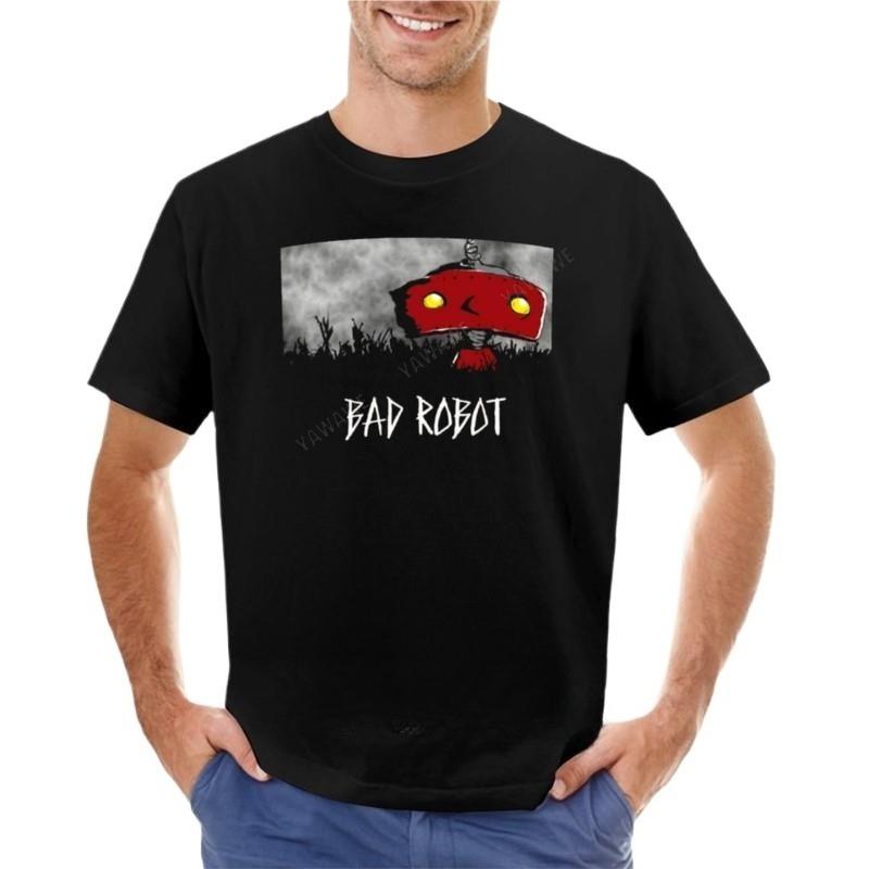 Футболка Bad Robot с коротким рукавом, футболка с графическим принтом, мужская футболка с круглым вырезом - летняя мужская одежда...